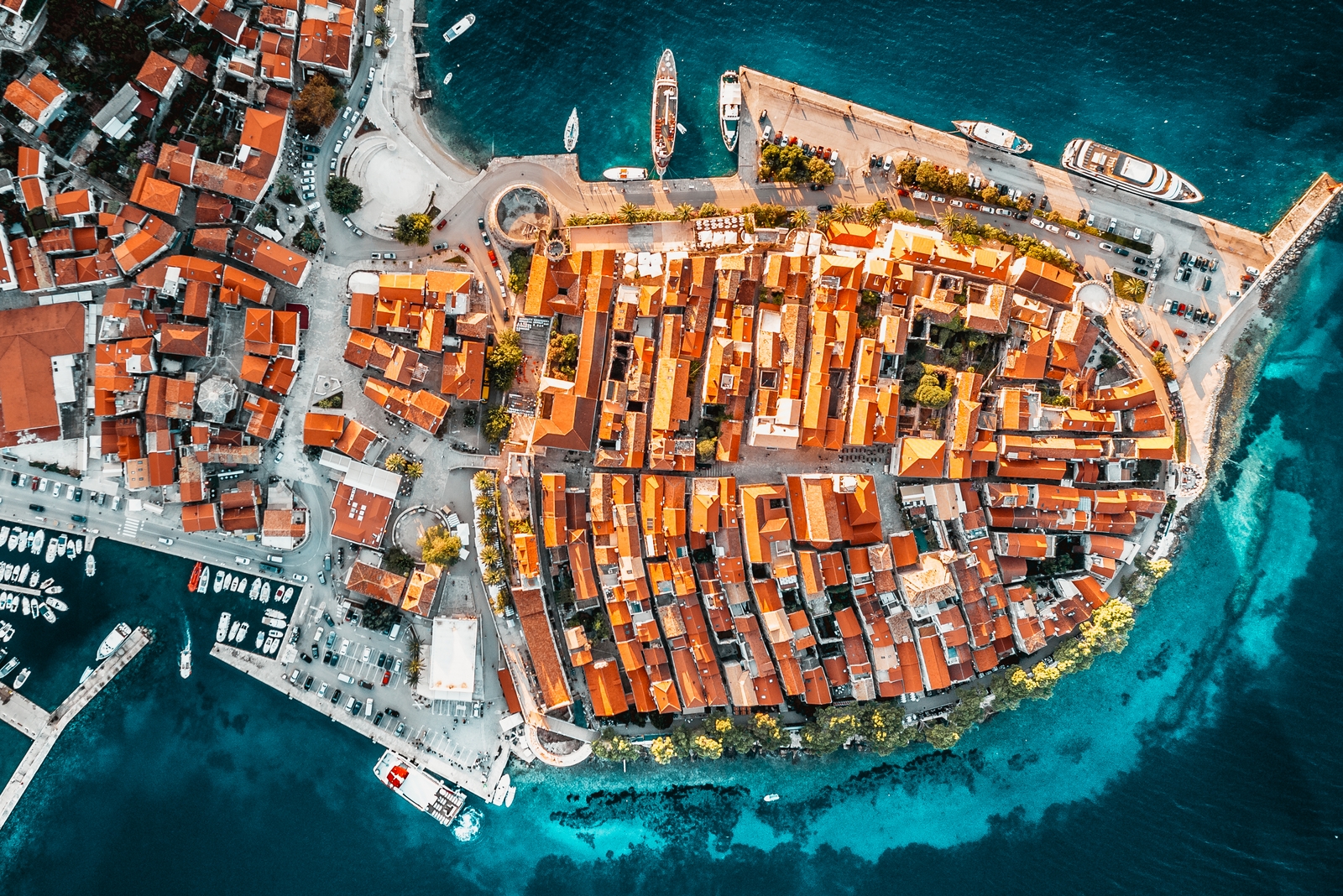 Korčula city waterfront
